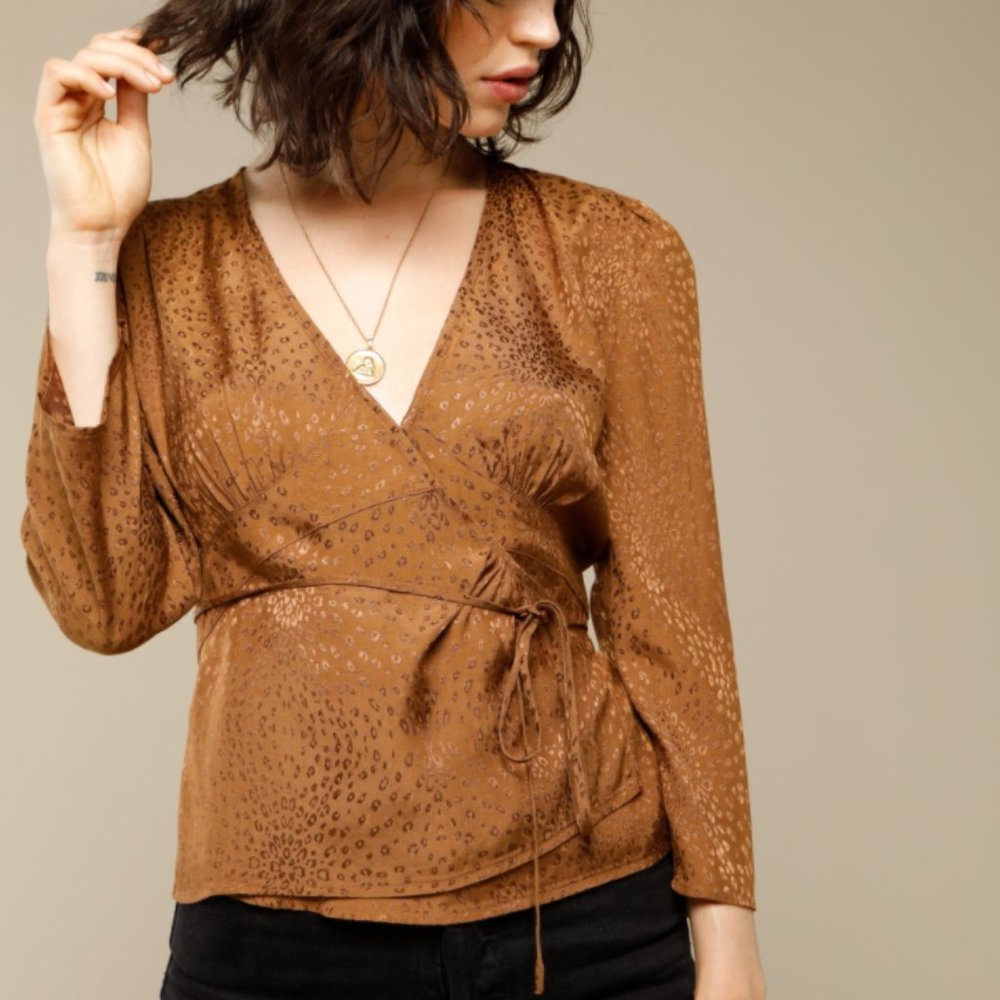 GORGEOUS! Rouje Anna Blouse Wrap Top FR40 / Size 8